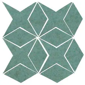 Studio Field Arabesque Pattern 4 High Fire Ceramic Tile Aqua