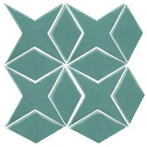 Studio Field Arabesque Pattern 4 High Fire Ceramic Blue Haze