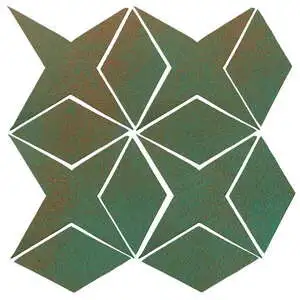 Studio Field Arabesque Pattern 4 High Fire Ceramic Tile Copper