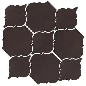 Studio Field Arabesque Pattern 5B High Fire Ceramic Tile Abyss