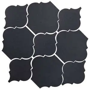 Studio Field Arabesque Pattern 5B High Fire CeramicBlack Diamond