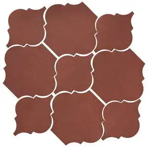 Studio Field Arabesque Pattern 5B High Fire Ceramic Braun