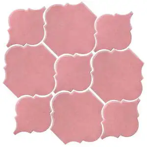 Studio Field Arabesque Pattern 5B High Fire Ceramic Bubble Gum