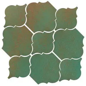 Studio Field Arabesque Pattern 5B High Fire Ceramic Copper