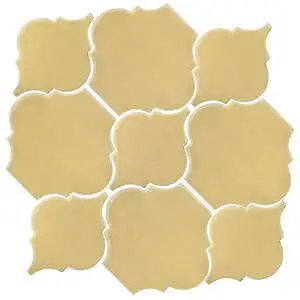 Studio Field Arabesque Pattern 5B High Fire Ceramic Egg Cream