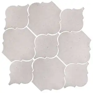 Studio Field Arabesque Pattern 5B High Fire Ceramic Great White