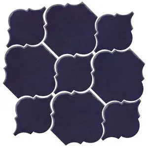 Studio Field Arabesque Pattern 5B High Fire CeramicMidnight Blue