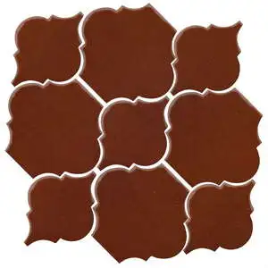 Studio Field Arabesque Pattern 5B High Fire Ceramic Mocha