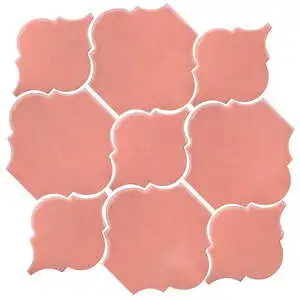 Studio Field Arabesque Pattern 5B High Fire Ceramic Peach Pie