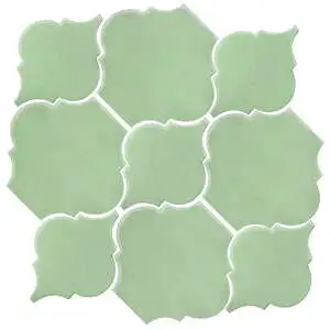 Studio Field Arabesque Pattern 5B High Fire Ceramic Peppermint