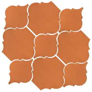 Studio Field Arabesque Pattern 5B High Fire CeramicPottery Brown