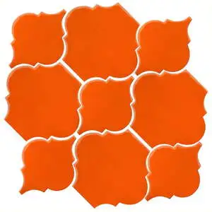 Studio Field Arabesque Pattern 5B High Fire Ceramic Sunset