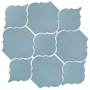 Studio Field Arabesque Pattern 5B High Fire Ceramic Turquoise