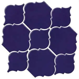 Studio Field Arabesque Pattern 5B High Fire Ceramic Ultramarine