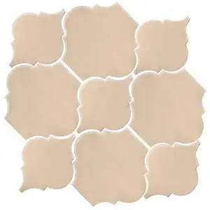 Studio Field Arabesque Pattern 5B High Fire Ceramic White Bread