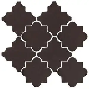Studio Field Arabesque Pattern 8C High Fire Ceramic Tile Abyss