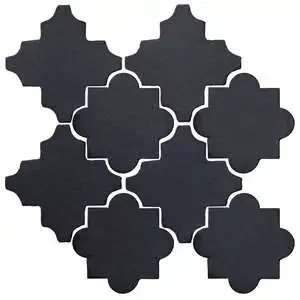 Studio Field Arabesque Pattern 8C High Fire CeramicBlack Diamond