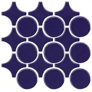 Studio Field Arabesque Pattern 9A High Fire Ceramic Ultramarine