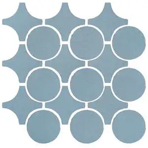 Studio Field Arabesque Pattern 9A High Fire Ceramic Turquoise