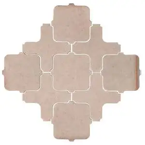 Studio Field Arabesque Pattern 11A High Fire Ceramic Alabaster