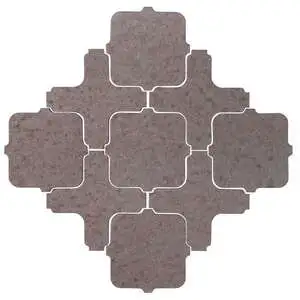 Studio Field Arabesque Pattern 11A High Fire Ceramic Tile Ash