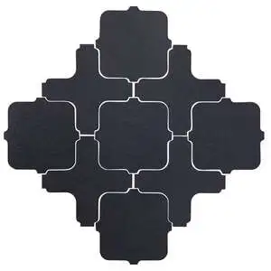Studio Field Arabesque Pattern 11A High Fire Ceram Black Diamond