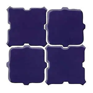 Studio Field Arabesque Pattern 11B High Fire Ceramic Ultramarine