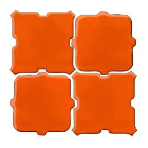 Studio Field Arabesque Pattern 11B High Fire Ceramic Sunset