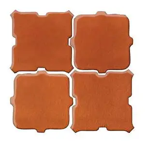 Studio Field Arabesque Pattern 11B High Fire CeramiSpanish Brown