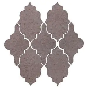 Studio Field Arabesque Pattern 12 High Fire Ceramic Tile Ash