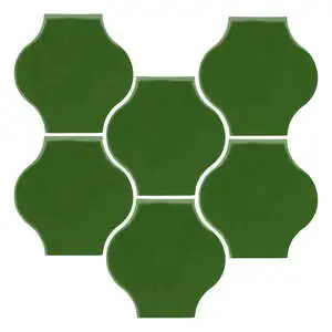 Sudio Field 5x5 Pata Grande High Fire Ceramic Tile Lucky Green Sudio Field 5x5 Pata Grande High Fire Ceramic Tile Lucky Green