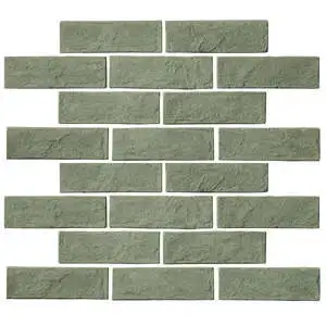Standard 2x8 Thin Brick Veneer Ocean Green Light