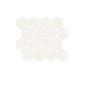 White Mosaico Esagono su rete