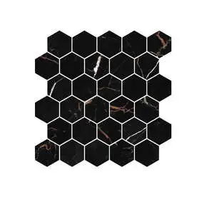 Venice Black Mosaico Esagono su rete