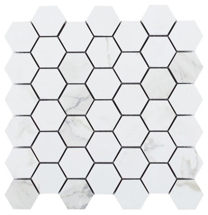 Malaysia Calacatta Dorado Matte 2 x 2 Hexagon Mosaic Malaysia Calacatta Dorado Matte 2 x 2 Hexagon Mosaic