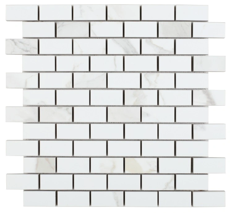 Malaysia Calacatta Dorado Matte Brick Mosaic