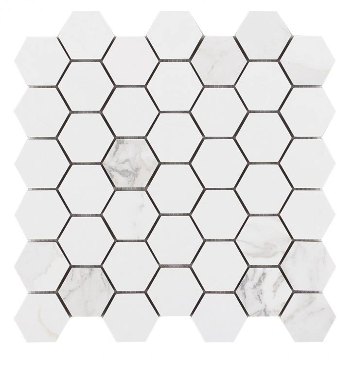 Malaysia Calacatta Dorado Stone 2 x 2 Hexagon Mosaic Malaysia Calacatta Dorado Stone 2 x 2 Hexagon Mosaic