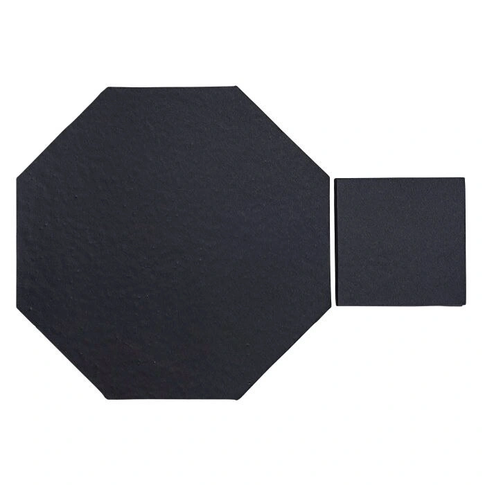 Monrovia Octagon Set High Fire Ceramic Tile Black Diamond