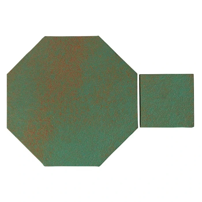 Monrovia Octagon Set High Fire Ceramic Tile Copper