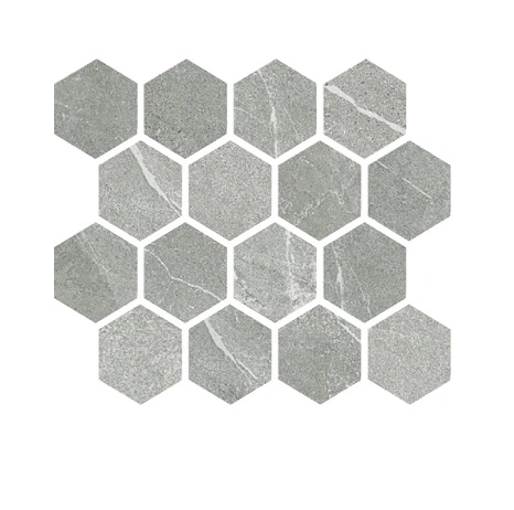 Grey Mosaico Esagono su rete