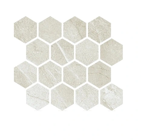 Ivory Mosaico Esagono su rete