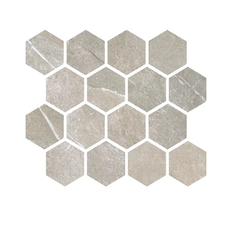 Taupe Mosaico Esagono su rete