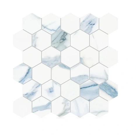 Positano Blue Mosaico Esagono su rete