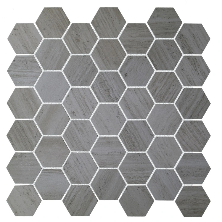 River Grey 2 x 2 Hexagon Mosaic