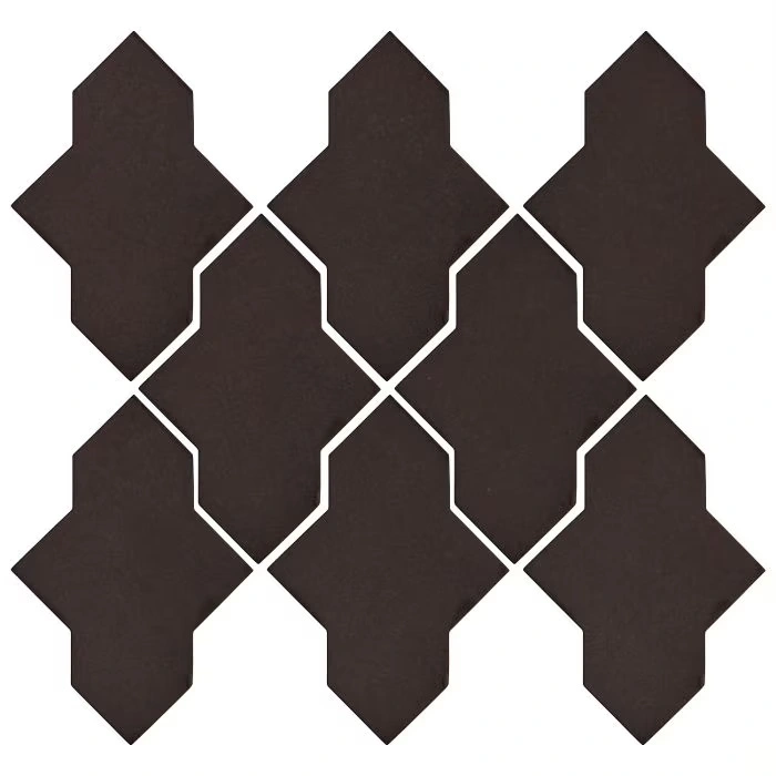 Studio Field Arabesque Pattern 2A High Fire Ceramic Tile Abyss