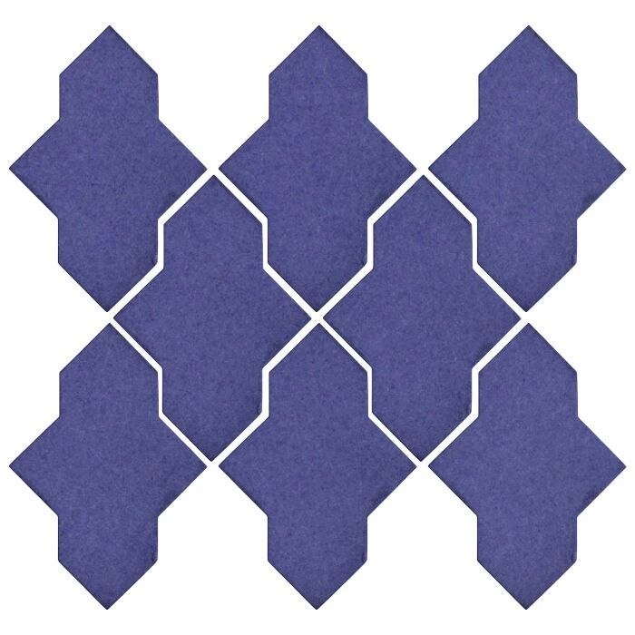 Studio Field Arabesque Pattern 2A High Fire Ceramic Blue Satin