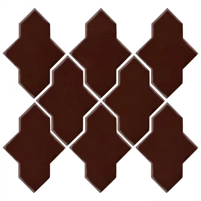 Studio Field Arabesque Pattern 2A High Fire Ceramic Cordovan