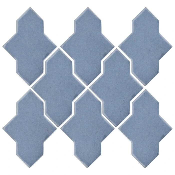Studio Field Arabesque Pattern 2A High Fire Ceramic Tile Frost