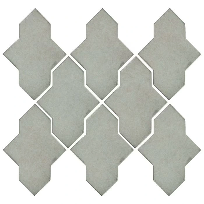 Studio Field Arabesque Pattern 2A High Fire Ceramic TilIce Storm