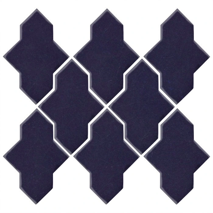 Studio Field Arabesque Pattern 2A High Fire Cerami Midnight Blue